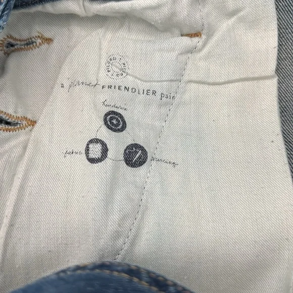 Pilcro Painters Blue Denim Cropped Overalls size 28 - Picture 5 of 10